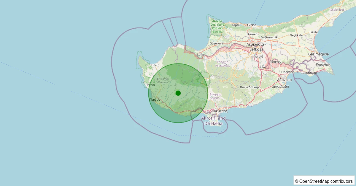 13 Kasım 2025 saat 04:38 - KIBRIS - 1.60ml depreminin harita gösterimi