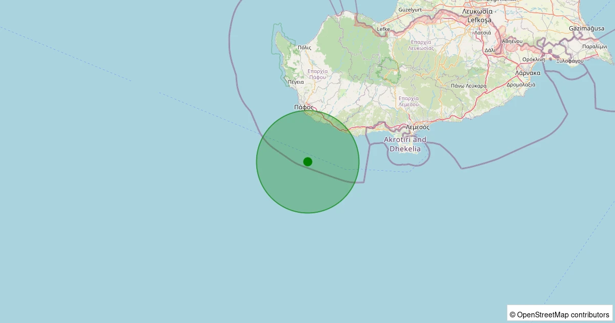 13 Kasım 2025 saat 11:10 - Akdeniz - 2.30ML depreminin harita gösterimi