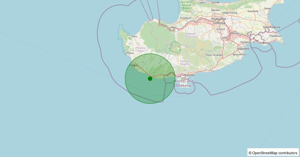 13 Kasım 2025 saat 13:08 - Akdeniz - 2.70ML depreminin harita gösterimi