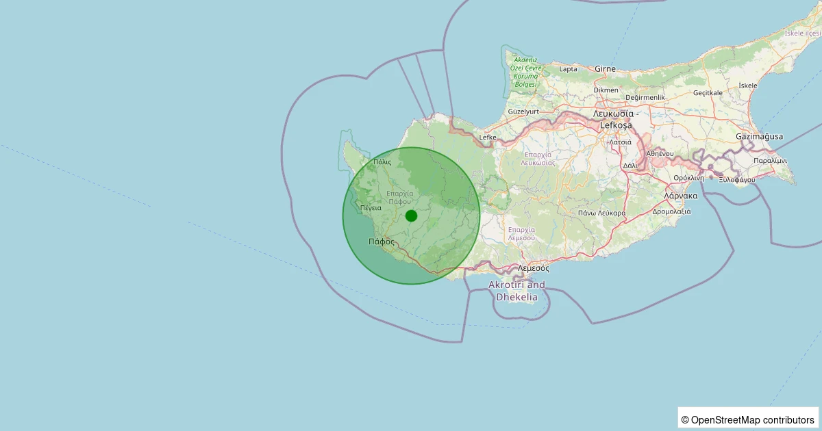 14 Kasım 2025 saat 04:10 - Gazibaf (Güney Kıbrıs Rum Yönetimi) - 2.90ML depreminin harita gösterimi