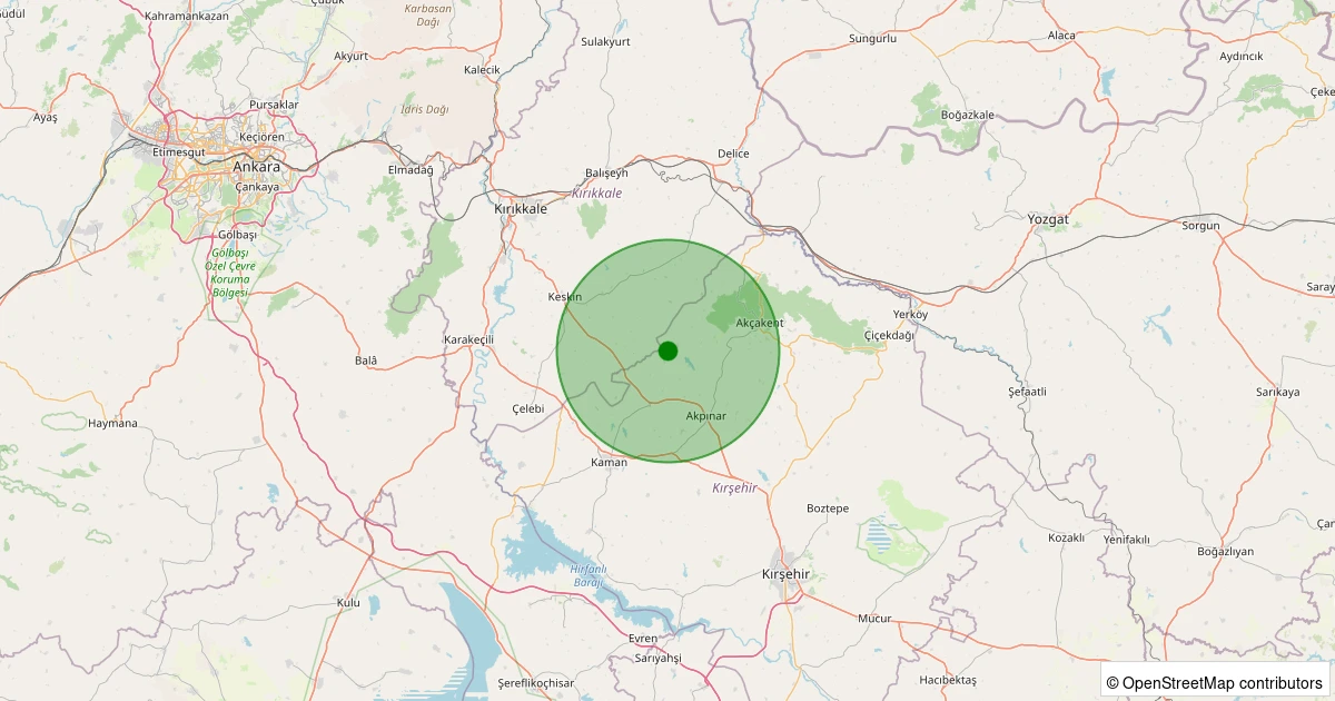 14 Kasım 2025 saat 06:38 - Akpınar - H.Sarıkaya Köyü - 1.10ml depreminin harita gösterimi