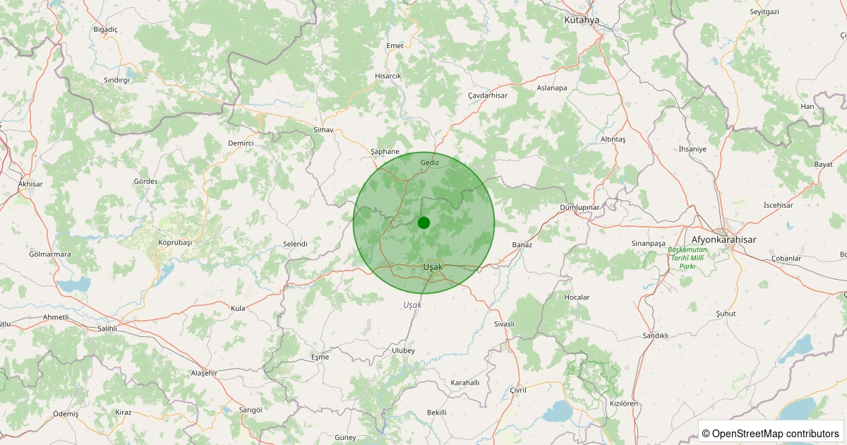14 Kasım 2025 saat 09:43 - Merkez - Paçacılar Köyü - 1.90ml depreminin harita gösterimi