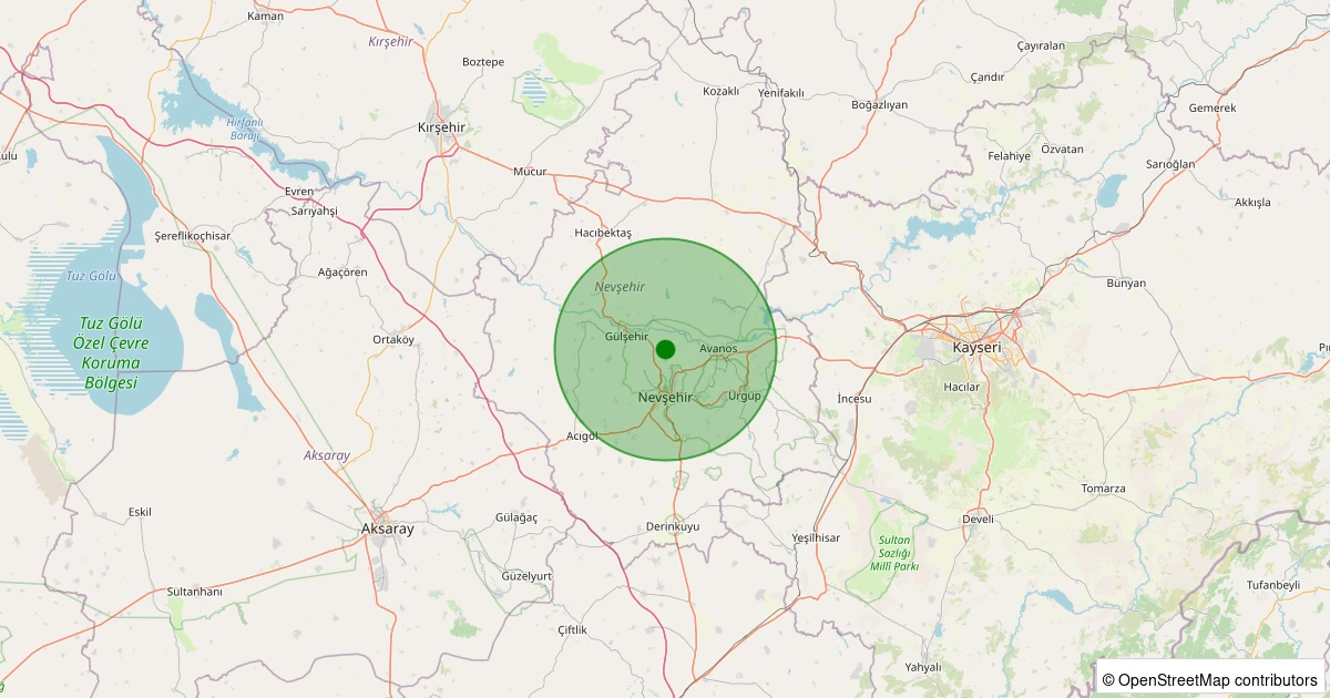 14 Kasım 2025 saat 13:17 - Merkez - Sulusaray Köyü - 1.40ml depreminin harita gösterimi
