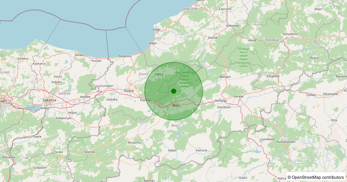 15 Kasım 2025 saat 06:45 - Merkez - 1.10ml depreminin harita gösterimi