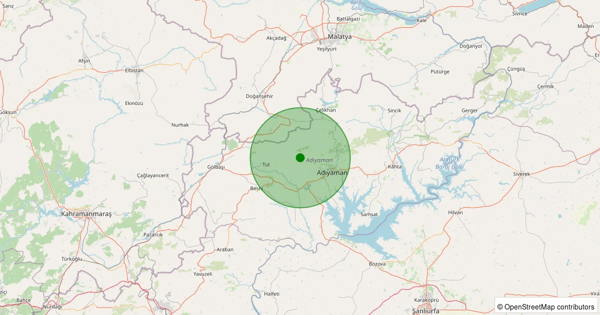 10 Ekim 2025 saat 11:53 - Merkez - Yaylakonak Köyü - 1.30ML depreminin harita gösterimi