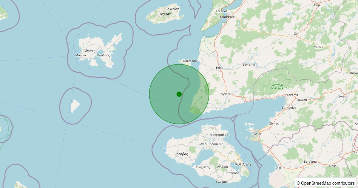 15 Kasım 2025 saat 21:23 - GULPINAR - 2.30ml depreminin harita gösterimi