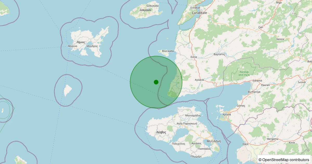 16 Kasım 2025 saat 00:33 - GULPINAR - 1.60ml depreminin harita gösterimi
