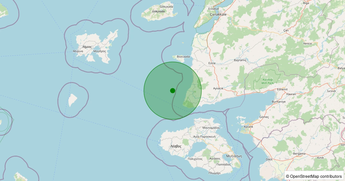 16 Kasım 2025 saat 02:21 - GULPINAR - 2.50ml depreminin harita gösterimi