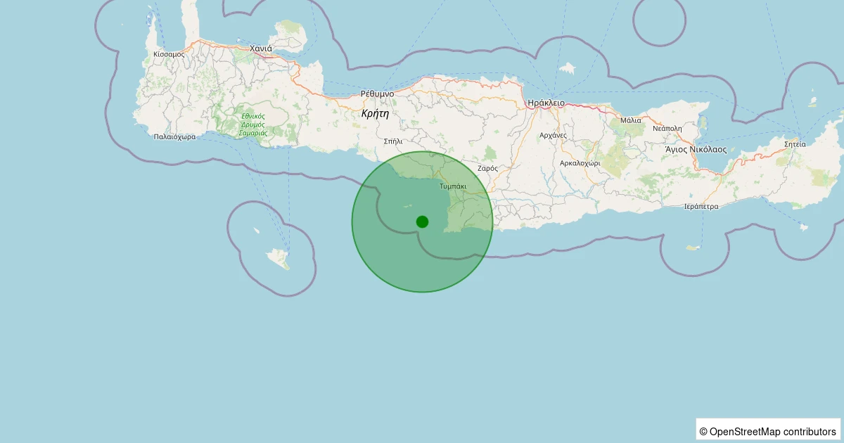 16 Kasım 2025 saat 17:47 - Akdeniz - 3.20ML depreminin harita gösterimi
