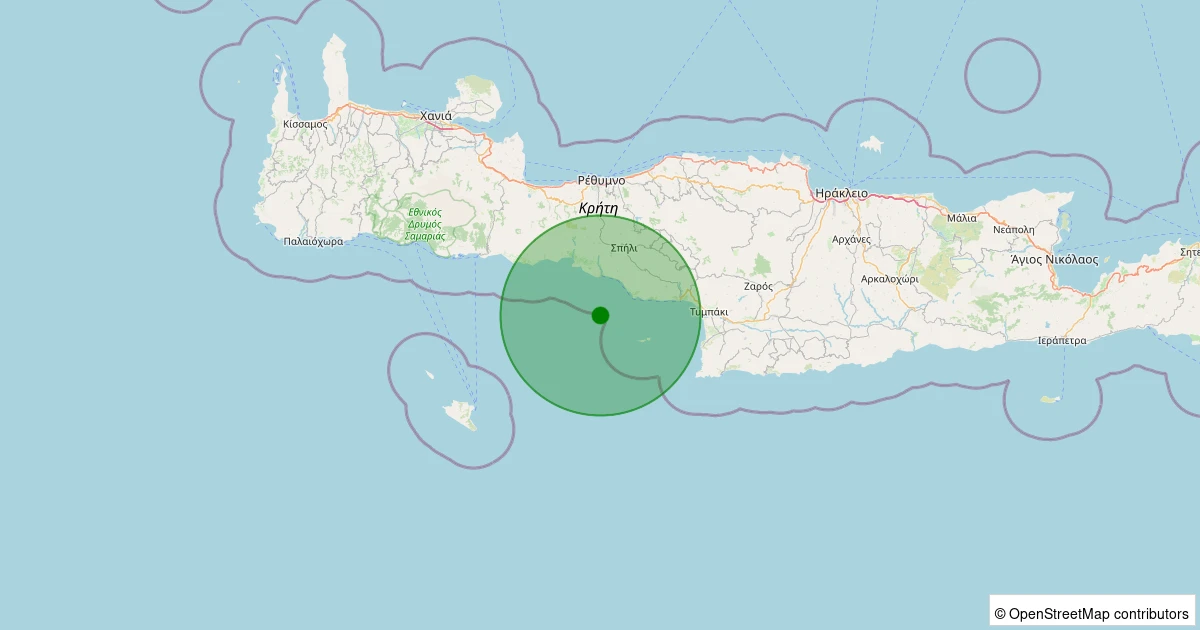 16 Kasım 2025 saat 19:58 - GIRIT - 1.90ml depreminin harita gösterimi