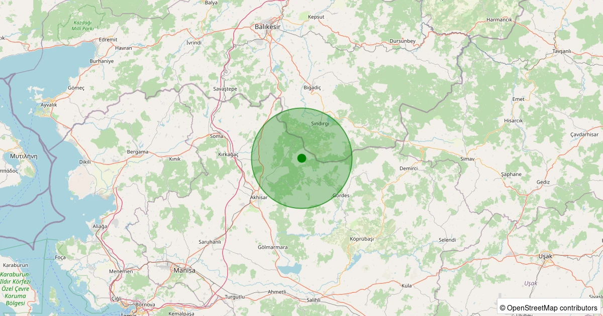 17 Kasım 2025 saat 12:01 - Akhisar - 0.80ML depreminin harita gösterimi