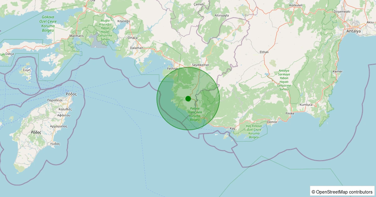 18 Kasım 2025 saat 17:29 - Seydikemer - Gölbent - 0.30ML depreminin harita gösterimi
