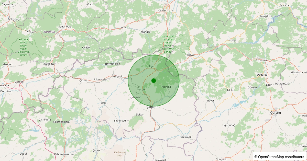 19 Kasım 2025 saat 05:52 - Merkez - Anuza Köyü - 1.90ml depreminin harita gösterimi