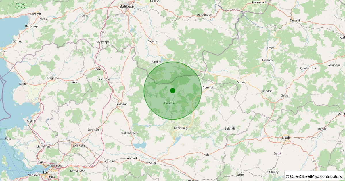 20 Kasım 2025 saat 02:10 - Gördes - Salur - 1.10ml depreminin harita gösterimi