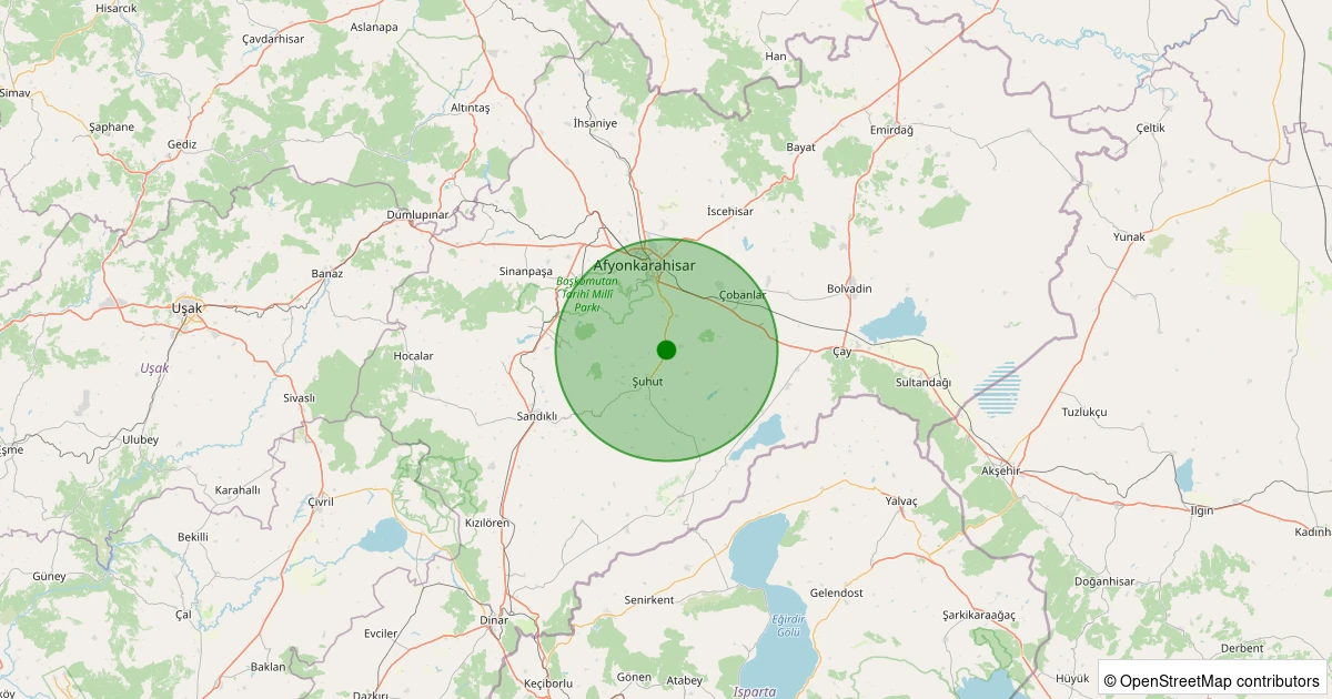 20 Kasım 2025 saat 06:21 - Merkez - Belkaracaören Köyü - 1.50ml depreminin harita gösterimi