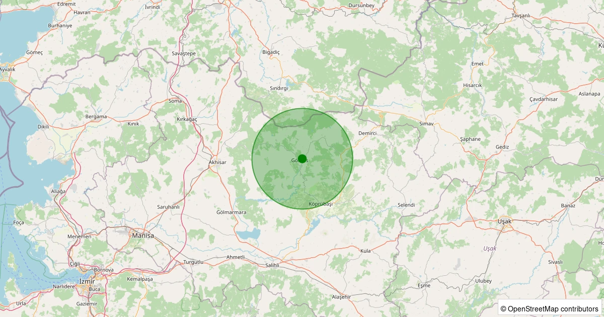 20 Kasım 2025 saat 16:45 - Gördes - 1.20ml depreminin harita gösterimi