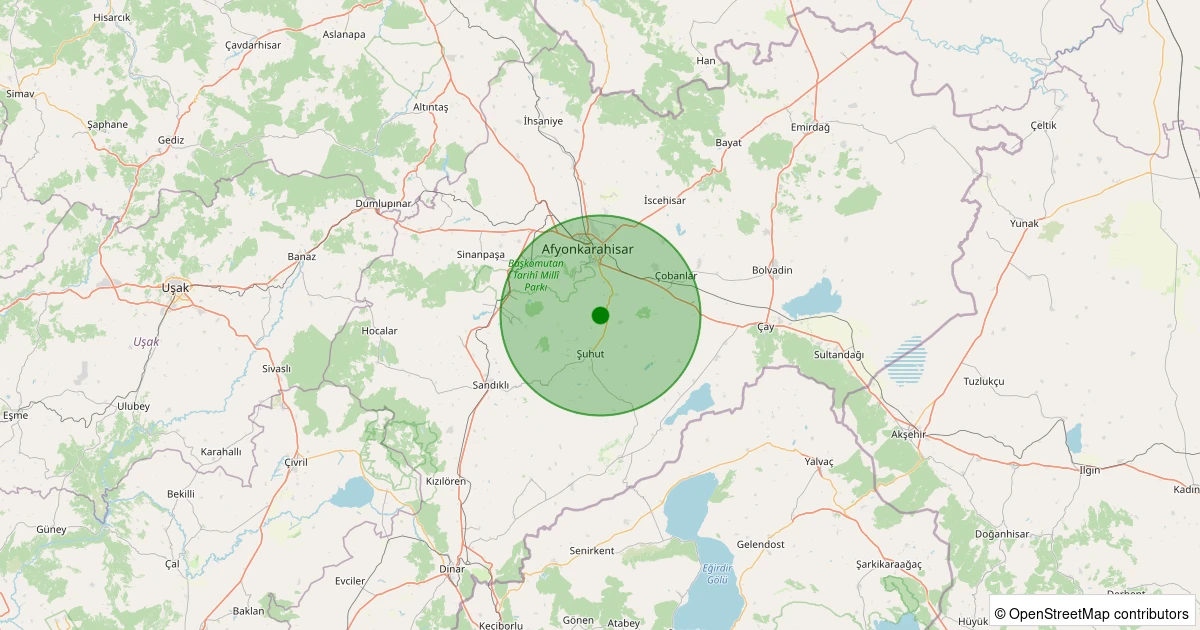 20 Kasım 2025 saat 21:03 - Merkez - Belkaracaören Köyü - 1.50ml depreminin harita gösterimi