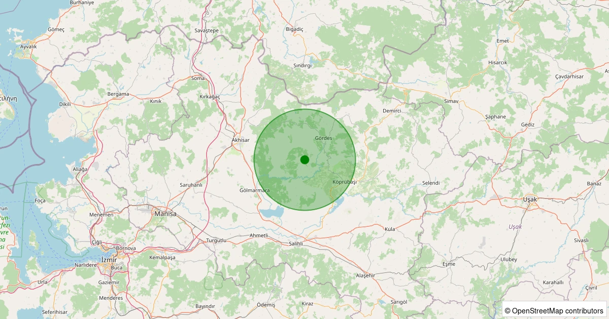 21 Kasım 2025 saat 05:56 - Gördes - 1.40ml depreminin harita gösterimi