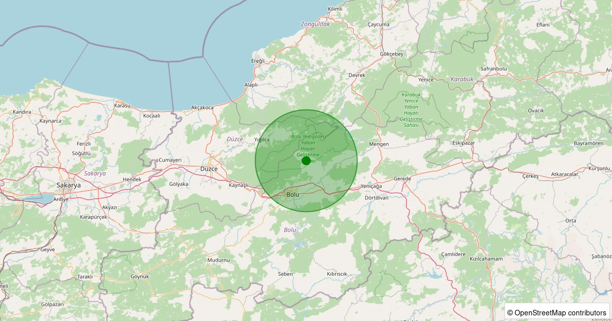 21 Kasım 2025 saat 06:45 - Merkez - 1.00ml depreminin harita gösterimi