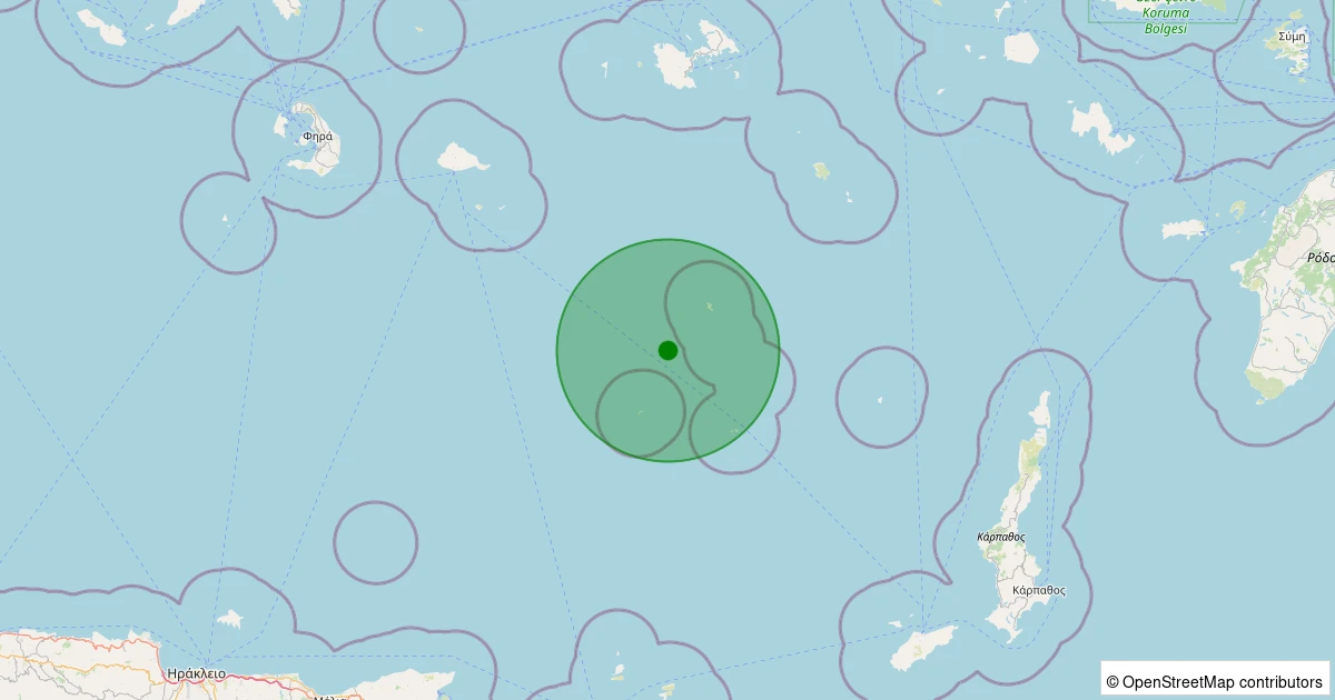 21 Kasım 2025 saat 13:20 - EGE - 2.40ml depreminin harita gösterimi