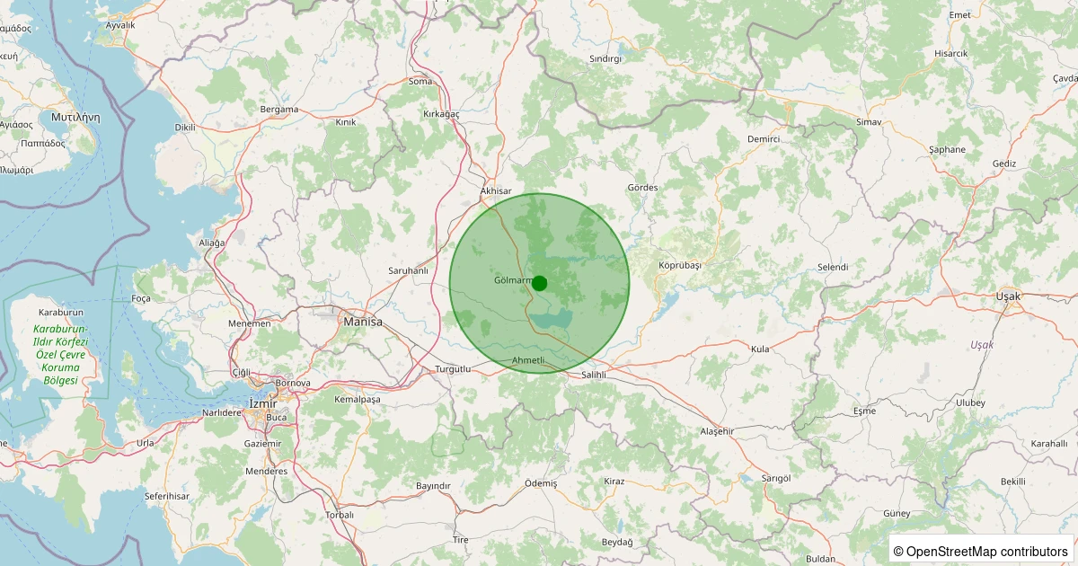 23 Kasım 2025 saat 05:21 - Gölmarmara - Beyler - 0.90ML depreminin harita gösterimi