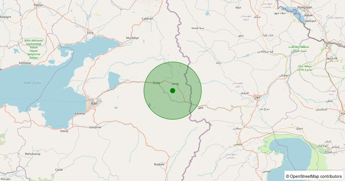 24 Kasım 2025 saat 02:21 - Saray - Değirmigöl - 1.90ml depreminin harita gösterimi