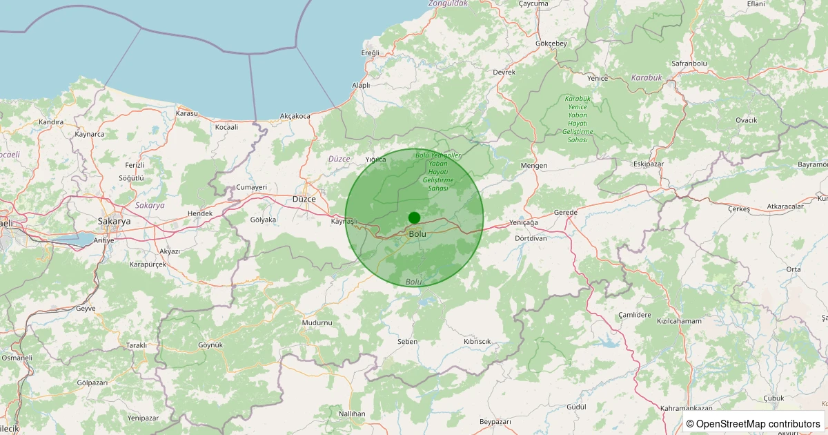 27 Kasım 2025 saat 22:34 - Merkez - Çömlekçiler Köyü - 1.20ml depreminin harita gösterimi