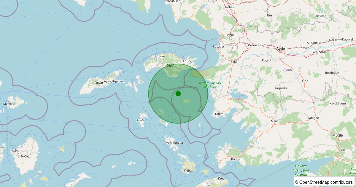 28 Kasım 2025 saat 04:08 - EGE - 1.60ml depreminin harita gösterimi
