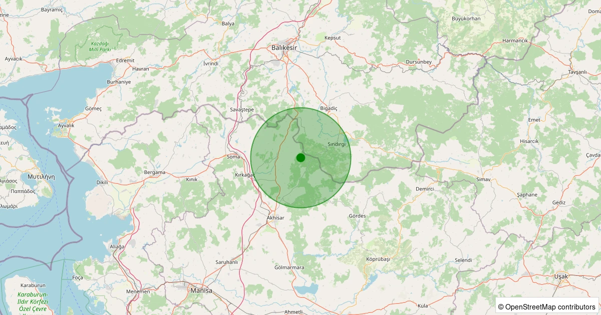 28 Kasım 2025 saat 06:37 - Akhisar - 1.60ml depreminin harita gösterimi