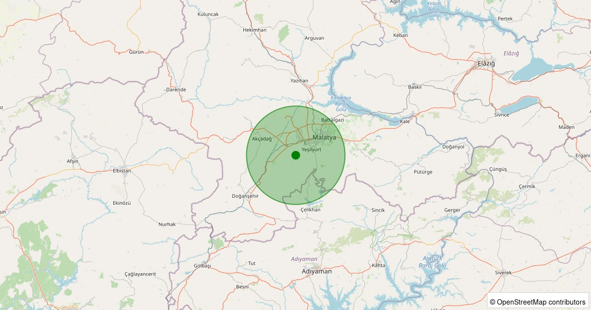 28 Kasım 2025 saat 06:59 - Yeşilyurt - Seyituşağı - 1.80ml depreminin harita gösterimi