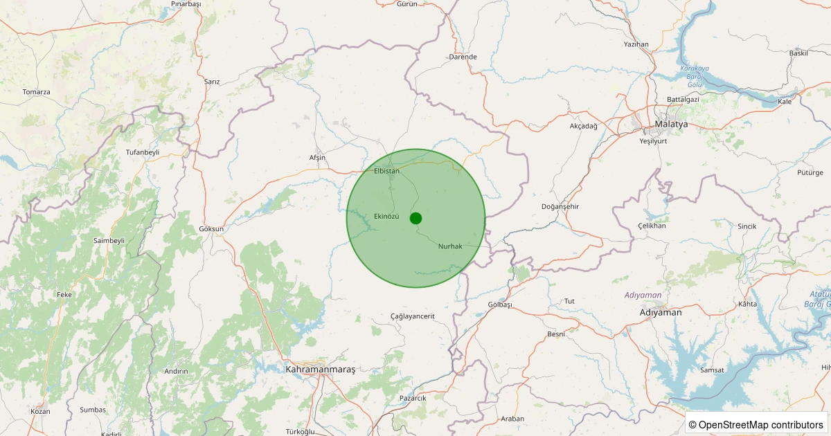 29 Kasım 2025 saat 01:59 - Nurhak - Hançıplaklar (Barış) - 1.70ml depreminin harita gösterimi
