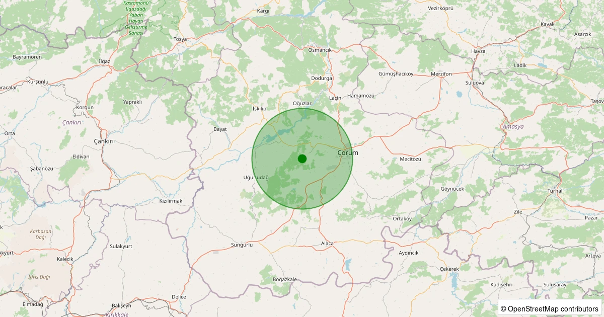 29 Kasım 2025 saat 11:10 - Merkez - Seydim Çakallı Köyü - 1.90ml depreminin harita gösterimi