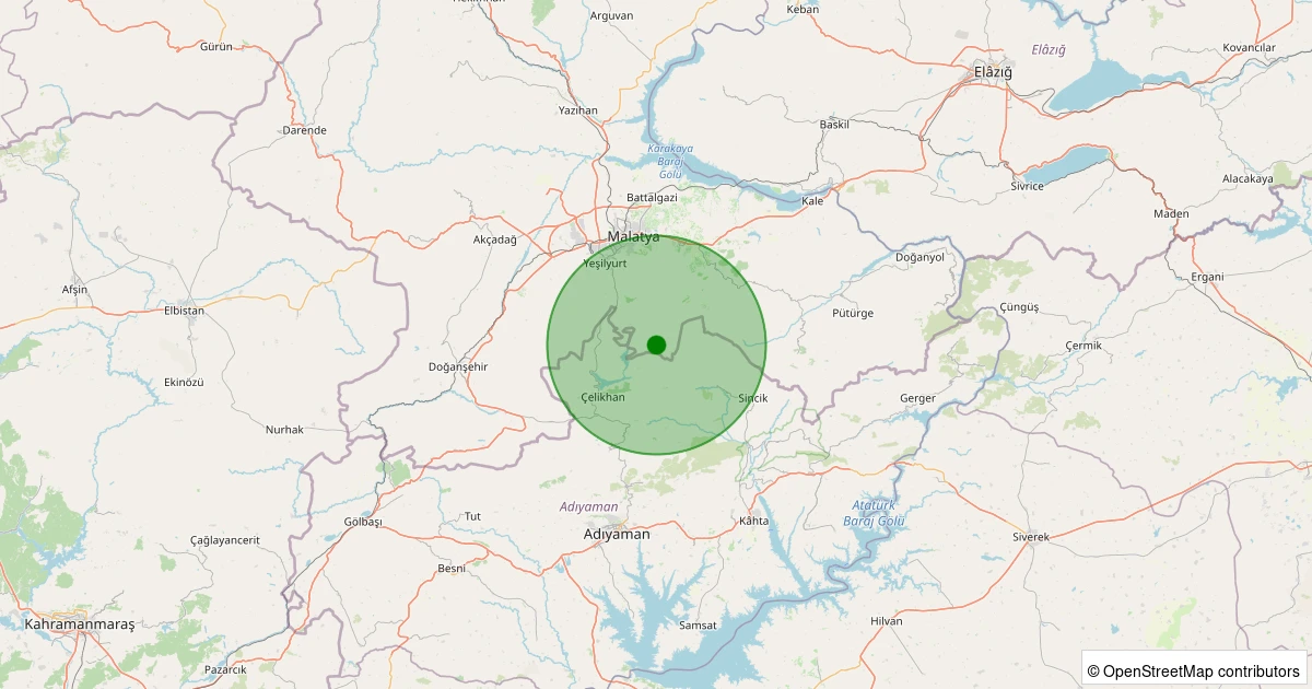 01 Aralık 2025 saat 02:31 - Yeşilyurt - Salkonak - 1.00ml depreminin harita gösterimi