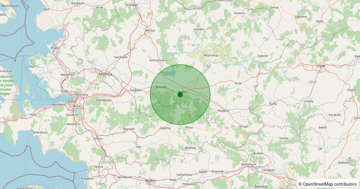 01 Aralık 2025 saat 02:32 - Salihli - Çakallar - 1.40ml depreminin harita gösterimi