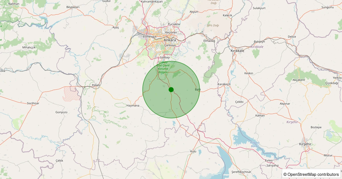 01 Aralık 2025 saat 11:15 - Gölbaşı - Mahmatlı - 1.40ml depreminin harita gösterimi