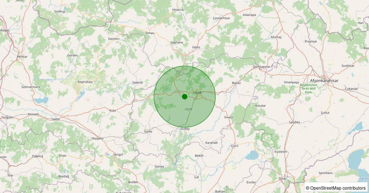 01 Aralık 2025 saat 14:26 - Merkez - Kayağıl Köyü - 1.00ml depreminin harita gösterimi