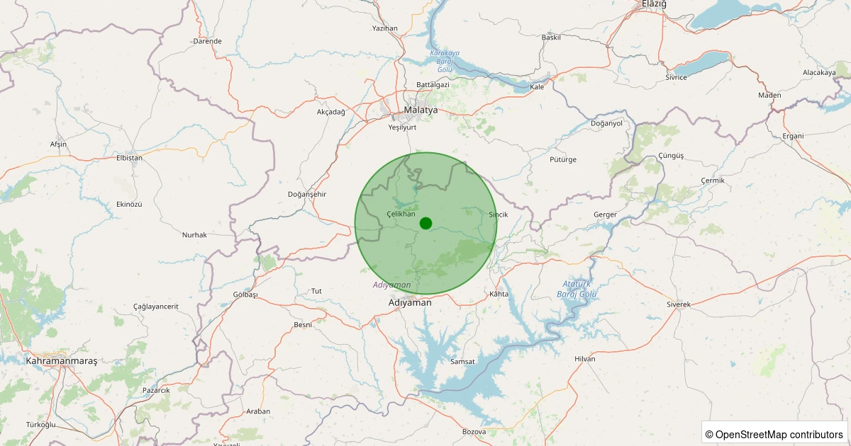 01 Aralık 2025 saat 20:46 - Çelikhan - Recep Köyü - 1.60ml depreminin harita gösterimi