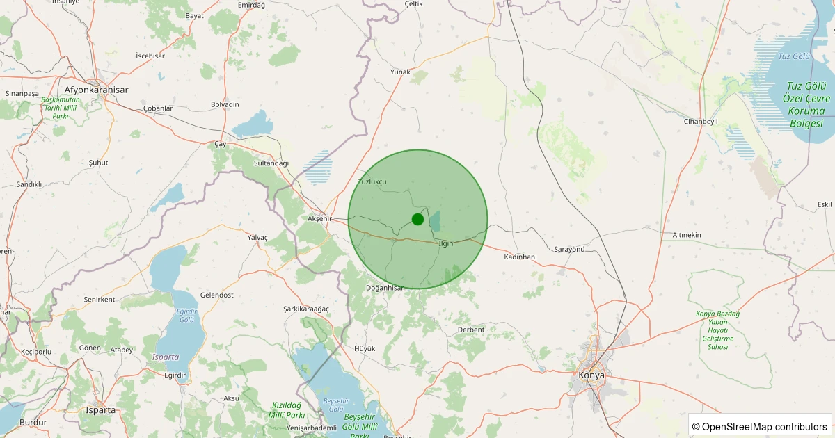 03 Aralık 2025 saat 01:11 - Ilgın - Argıthanı - 1.30ml depreminin harita gösterimi