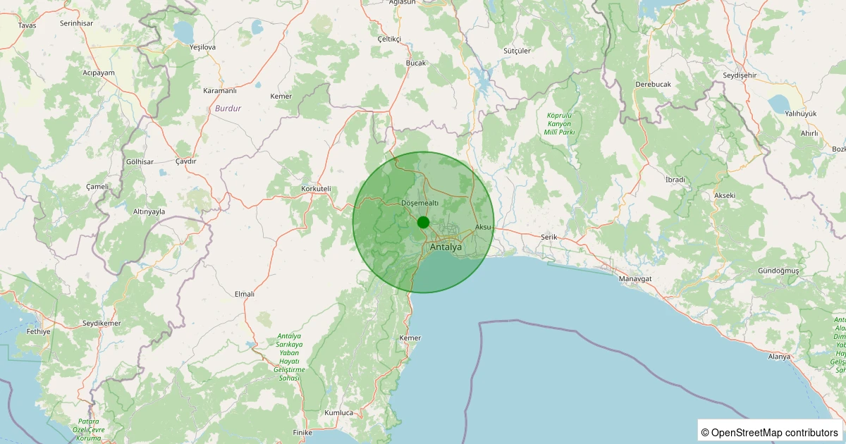 03 Aralık 2025 saat 02:58 - Döşemealtı - Yalınlı - 1.20ml depreminin harita gösterimi