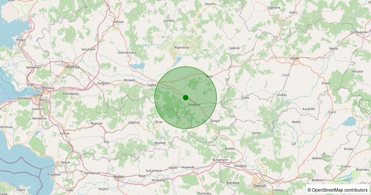 03 Aralık 2025 saat 04:14 - Alaşehir - Şahyar - 1.20ml depreminin harita gösterimi