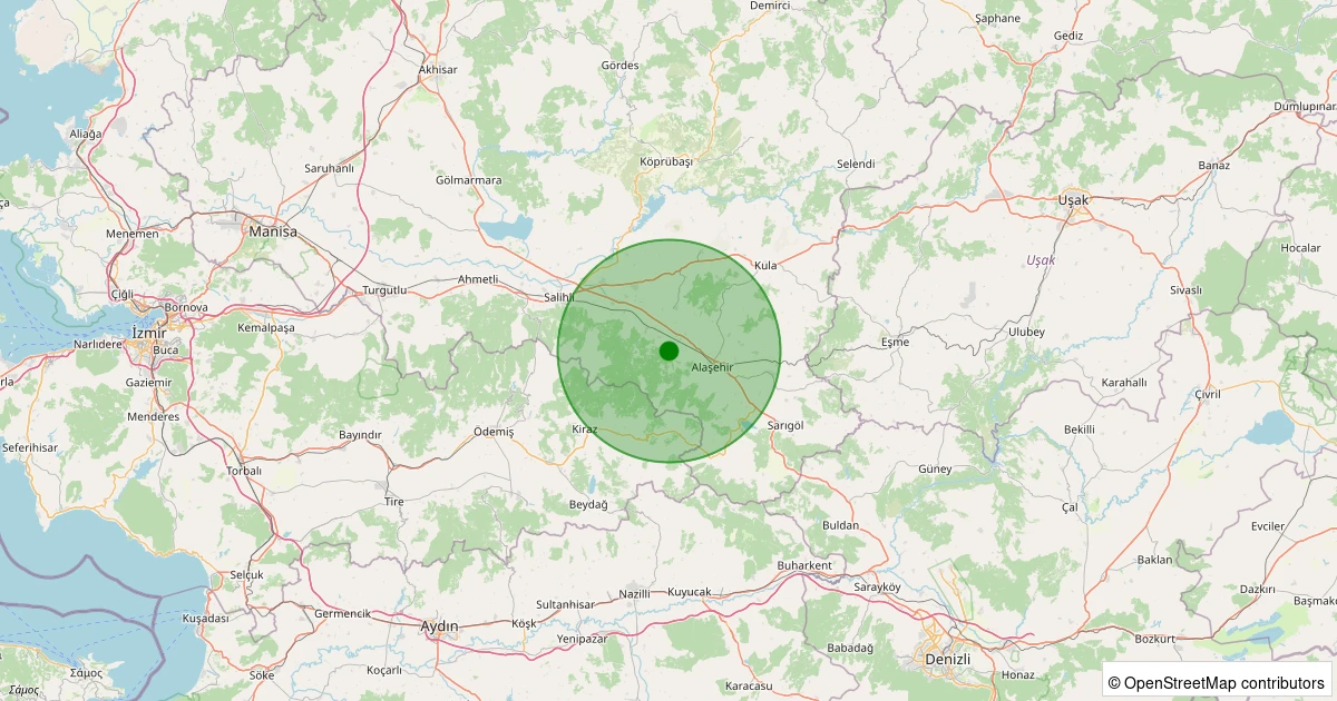 03 Aralık 2025 saat 04:54 - Alaşehir - Alkan - 1.50ml depreminin harita gösterimi