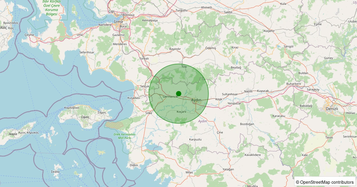 03 Aralık 2025 saat 10:48 - İncirliova - Hamitler - 1.30ml depreminin harita gösterimi