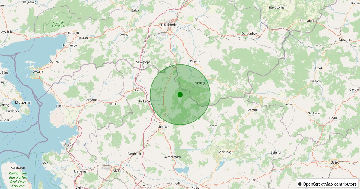03 Aralık 2025 saat 18:01 - Akhisar - 1.40ml depreminin harita gösterimi