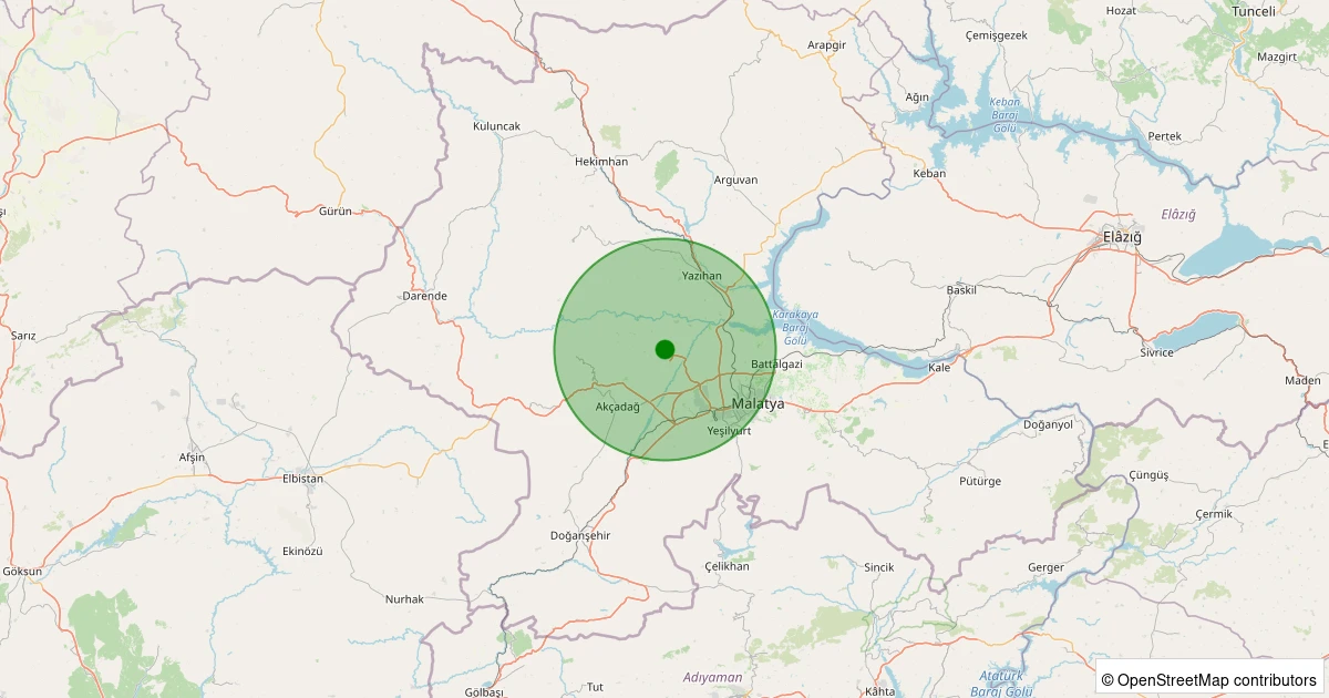 03 Aralık 2025 saat 23:45 - Yeşilyurt - Yeniköy-2 - 1.80ml depreminin harita gösterimi