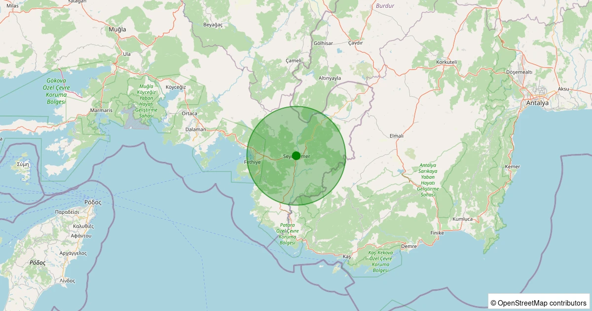 04 Aralık 2025 saat 05:09 - Seydikemer - Kemer - 1.80ml depreminin harita gösterimi