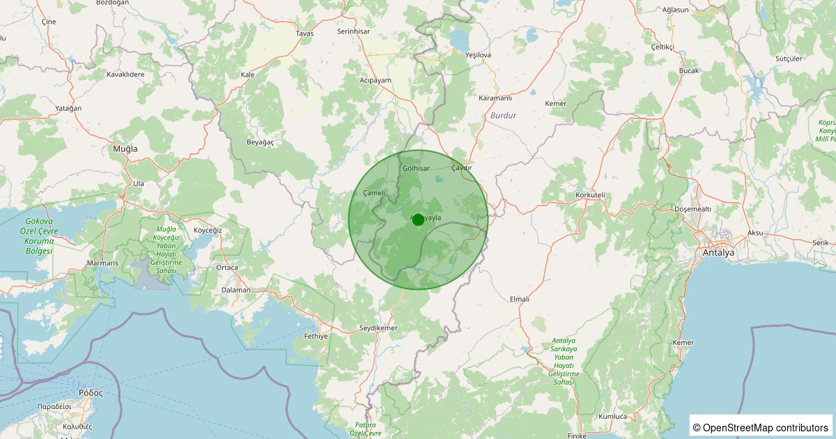 04 Aralık 2025 saat 17:38 - Altınyayla - Kızılyaka Köyü - 2.10ml depreminin harita gösterimi