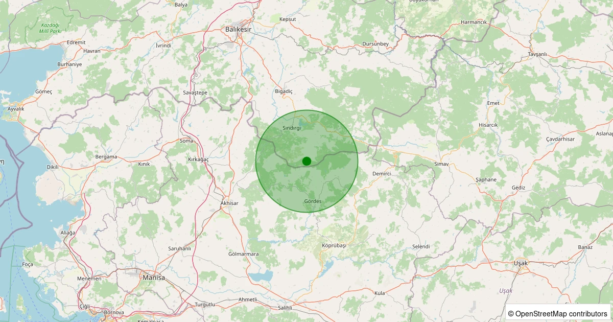 04 Aralık 2025 saat 20:35 - Gördes - 1.40ml depreminin harita gösterimi