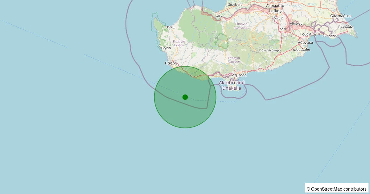 04 Aralık 2025 saat 23:33 - Akdeniz - 2.30ML depreminin harita gösterimi