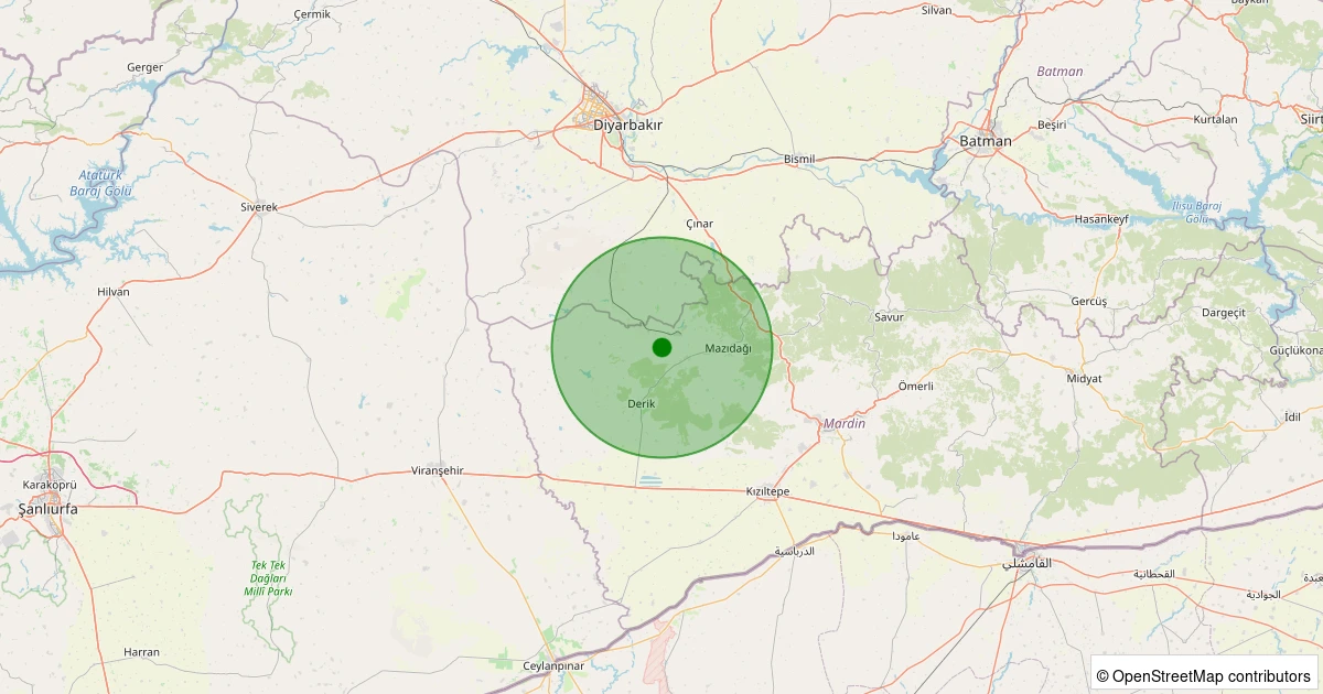 05 Aralık 2025 saat 11:59 - Mazıdağı - Karataş Köyü - 1.50ML depreminin harita gösterimi