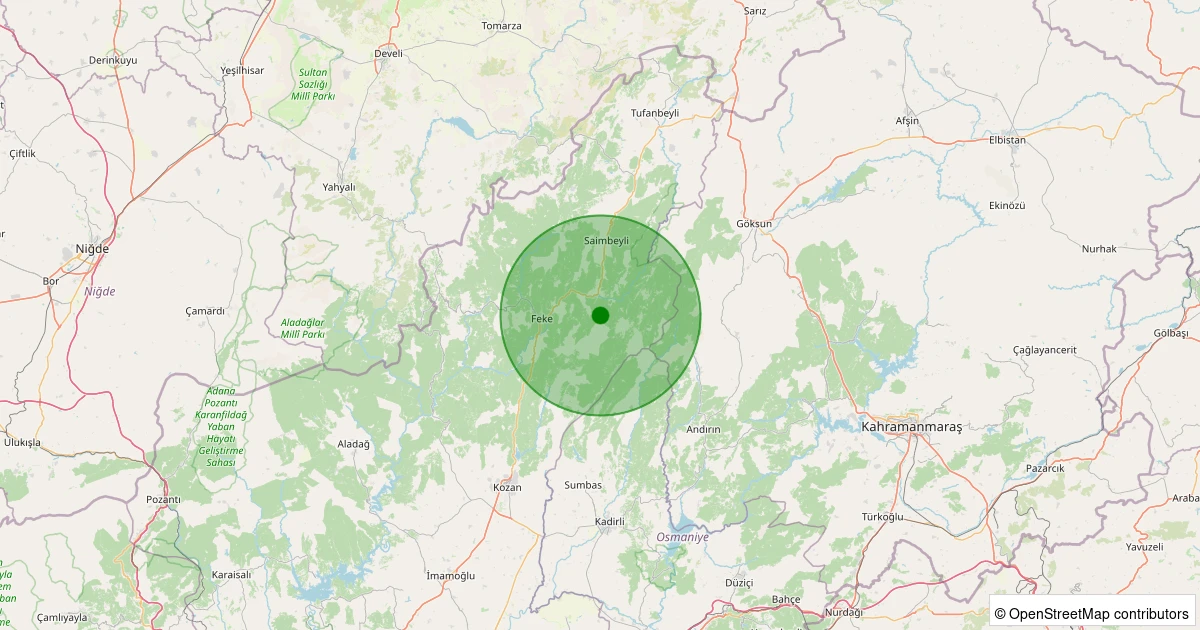 05 Aralık 2025 saat 16:28 - Saimbeyli - 1.70ml depreminin harita gösterimi